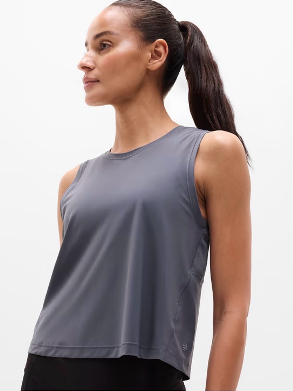 Athleta Charcoal Gray Athletic Sleeveless Tank, size XS athletic athleisure gym